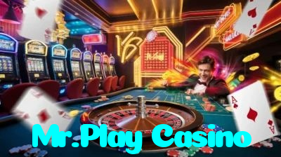Mr.Play Casino casino presented on mobile device in Pakistan with slots and live games